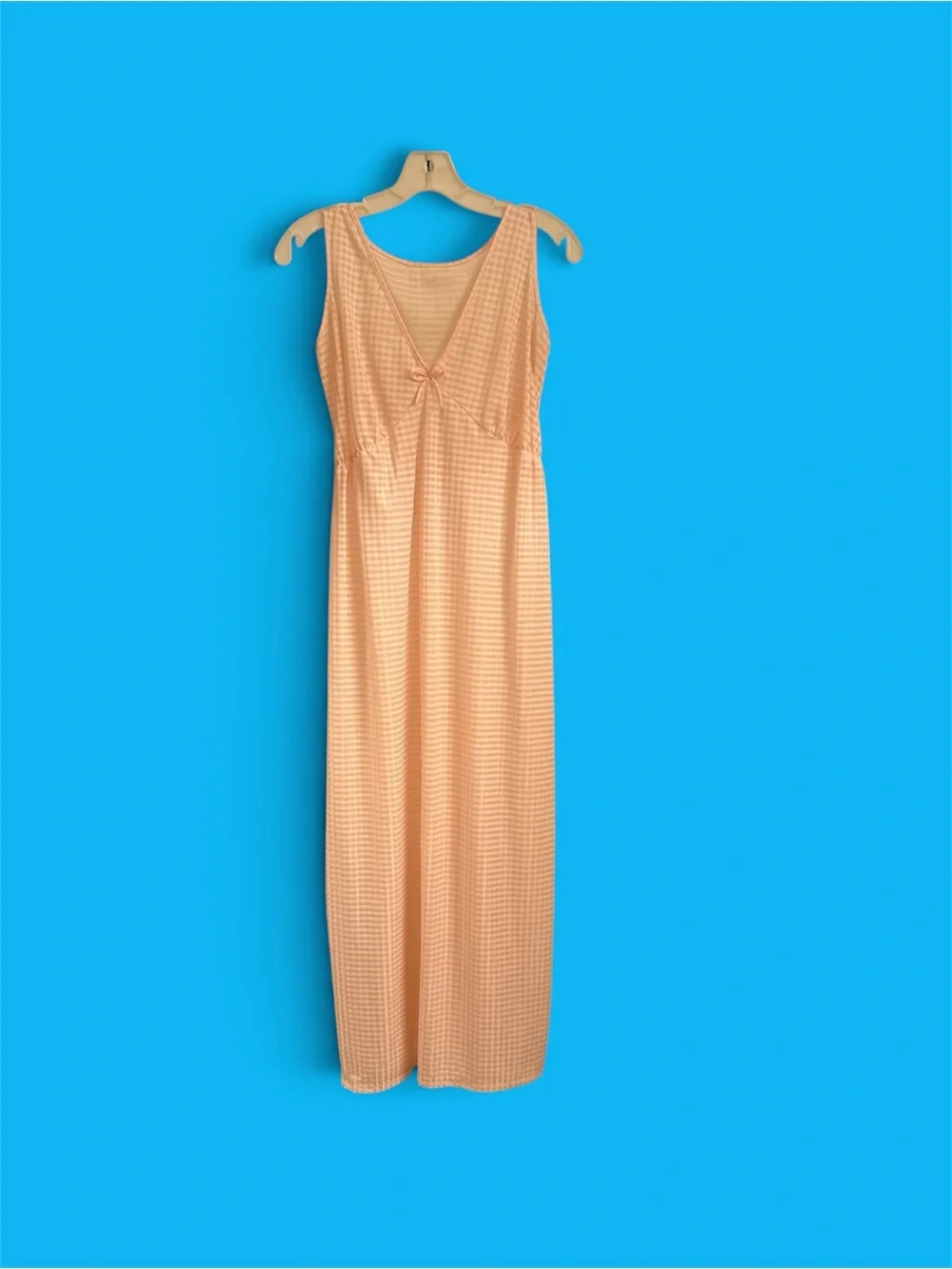 Women's Peach Long Sleep Nightgown & Robe